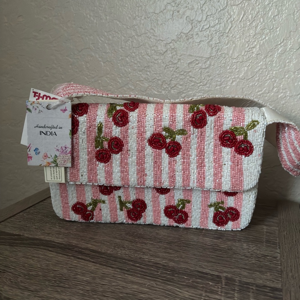 Made in India Beaded Cherry Bag
